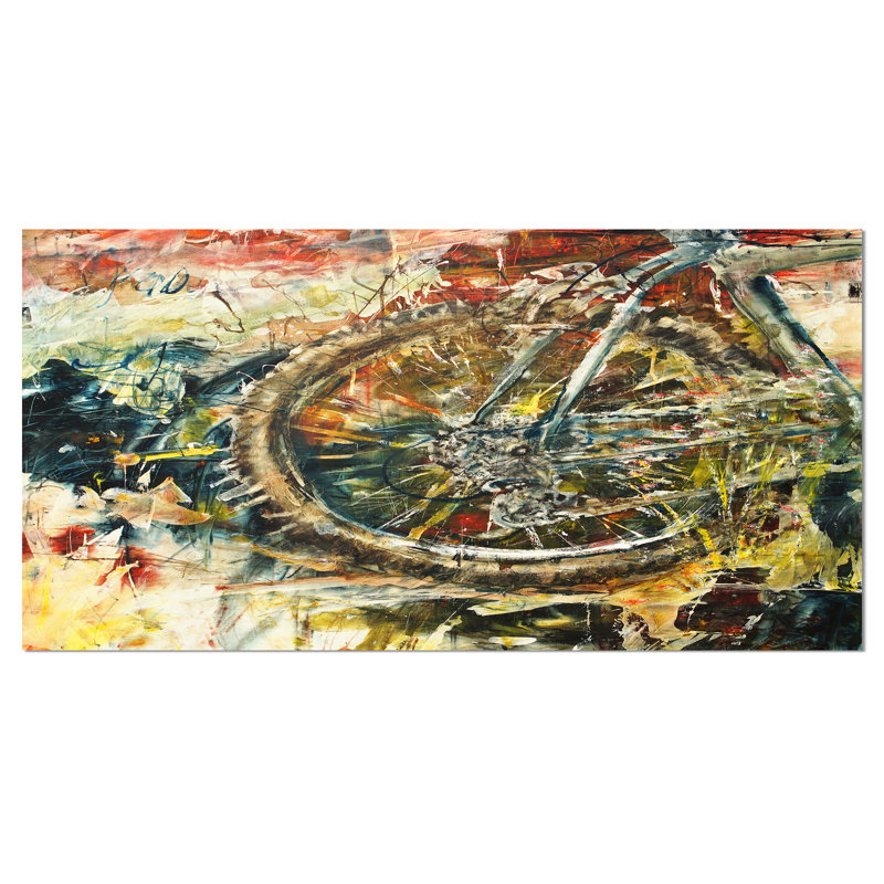 DesignArt Mountain Bike Graphic Art on Wrapped Canvas Wayfair
